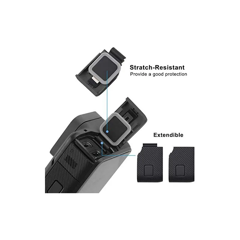(2 Pack) Replacement Side Door USB-C HDMI Cover Case Repair Part for GoPro Hero 5 / Hero 6