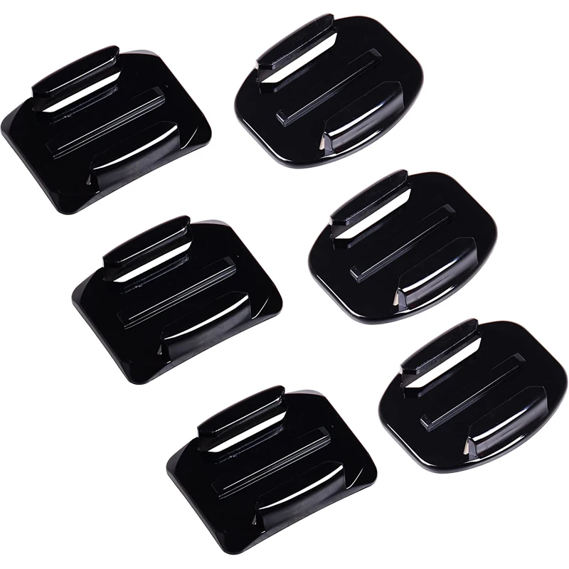 Adhesive Mounts for GoPro Cameras 3*Curved & 3*Flat Mounts Bundle 3M Sticky Pads Tape Mount Fits All Go Pro Camera Accessories