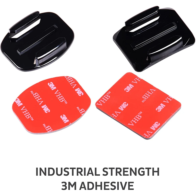 Adhesive Mounts for GoPro Cameras 3*Curved & 3*Flat Mounts Bundle 3M Sticky Pads Tape Mount Fits All Go Pro Camera Accessories