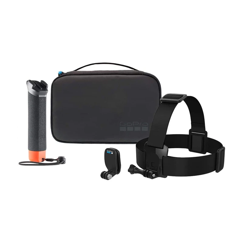 GoPro Accessory Adventure Kit Includes The Floating Hand Grip + Head Strap + QuickClip and Compact Case