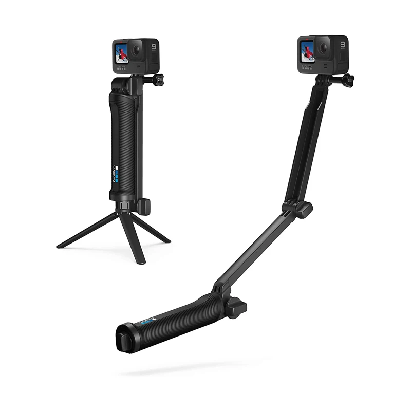 GoPro 3-Way Grip Arm Tripod Extendable Selfie Stick Portable Vlog Selife Stick Tripod Stand for Gopro Hero 8/7/6/5 Gopro Max