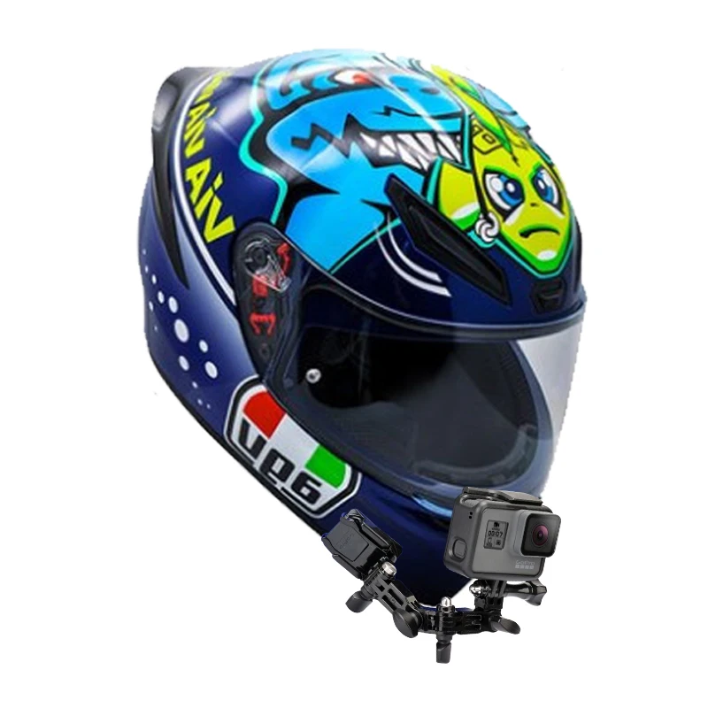 Gopro Accessories helmet Mount For Hero 9 8 7 6 5 DJI OSMO Action SJCAM EKEN motorcycle Helmet Chin Bracket