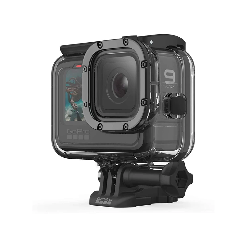 Gopro Waterproof Housing Case for GoPro HERO9 Black 60M/196FT Underwater Protective Diving Shell with Bracket Mount Accessories