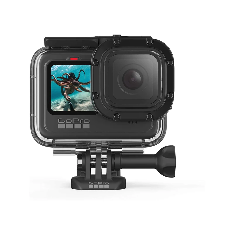 Gopro Waterproof Housing Case for GoPro HERO9 Black 60M/196FT Underwater Protective Diving Shell with Bracket Mount Accessories